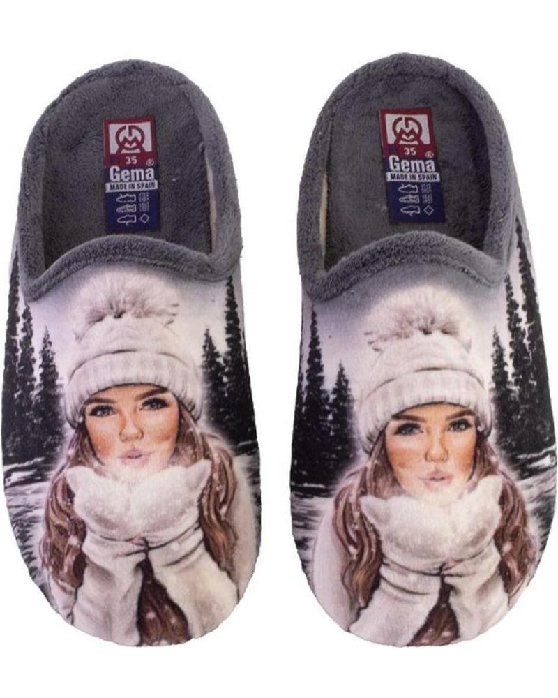 Hausschuhe GEMA COMFORT  für Damen GEMA 7600-11 ZAPATILLAS DE CASA DE MUJER  GRIS