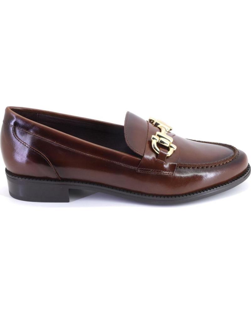 Mocasines   de Mujer FUNCHAL 22534 MOCASINES PLANOS DE MUJER PIEL  MARRON