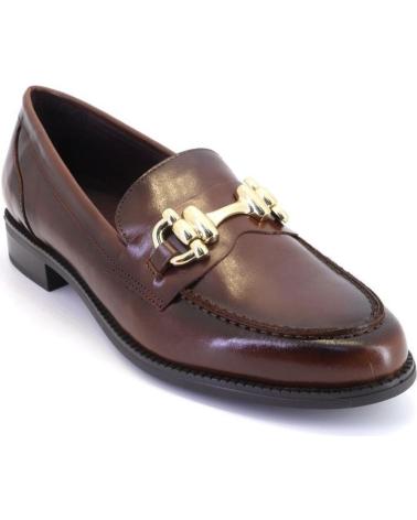 Mocasines   de Mujer FUNCHAL 22534 MOCASINES PLANOS DE MUJER PIEL  MARRON