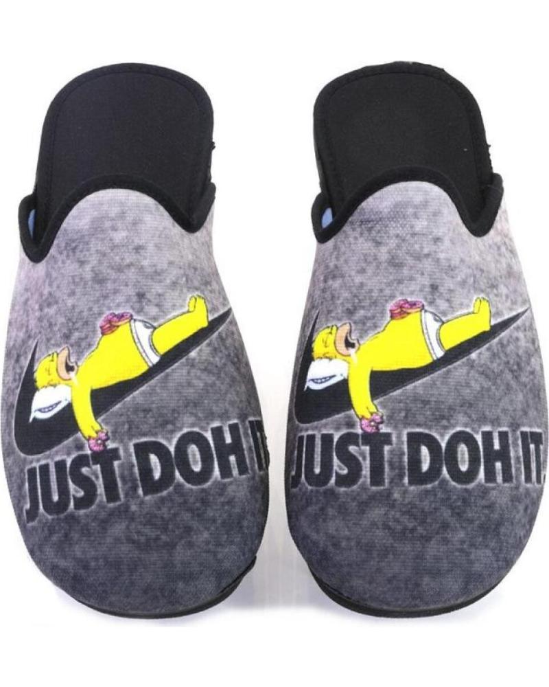Pantofole De Hombre OTRAS MARCAS CARMELO RODRIGUEZ 498 HOMER ZAPATILLAS DE CASA DE HOMBRE GRI GRIS