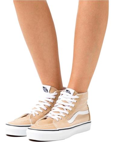 Sneaker für Damen und Herren und Mädchen VANS OFF THE WALL VA4U16DFF SK8-HI TAPERED SUEDE-CANVAS ALMOND