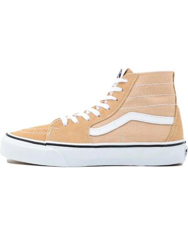 Woman and Man and girl Trainers VANS OFF THE WALL VA4U16DFF SK8-HI TAPERED  SUEDE-CANVAS ALMOND