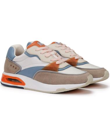 Deportivas de Mujer y Hombre DORKING ZAPATO PICADO PIEL MARRON 2425-009 MARRONE-BLU FIORE CERATO SCHIARENTE MAIALINO FODERA PELL