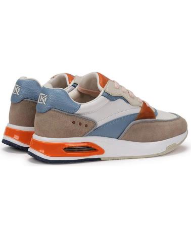 Deportivas de Mujer y Hombre DORKING ZAPATO PICADO PIEL MARRON 2425-009 MARRONE-BLU FIORE CERATO SCHIARENTE MAIALINO FODERA PELL