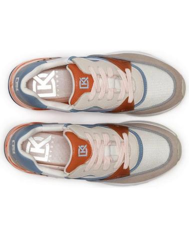 Deportivas de Mujer y Hombre DORKING ZAPATO PICADO PIEL MARRON 2425-009 MARRONE-BLU FIORE CERATO SCHIARENTE MAIALINO FODERA PELL