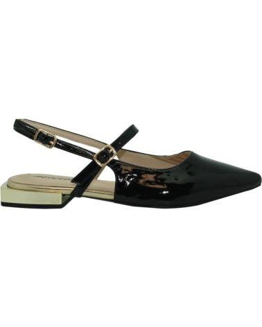 Sandalias ISTERIA  de Mujer ZAPATO PLANO PARA MUJER 24008 COLOR  NEGRO