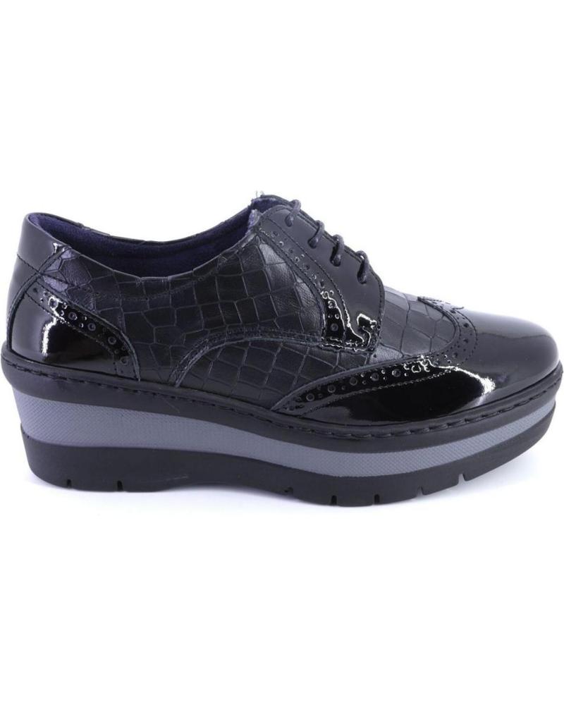 Sapatos NOTTON  de Mulher 0157 ZAPATOS CON CORDONES DE MUJER  NEGRO