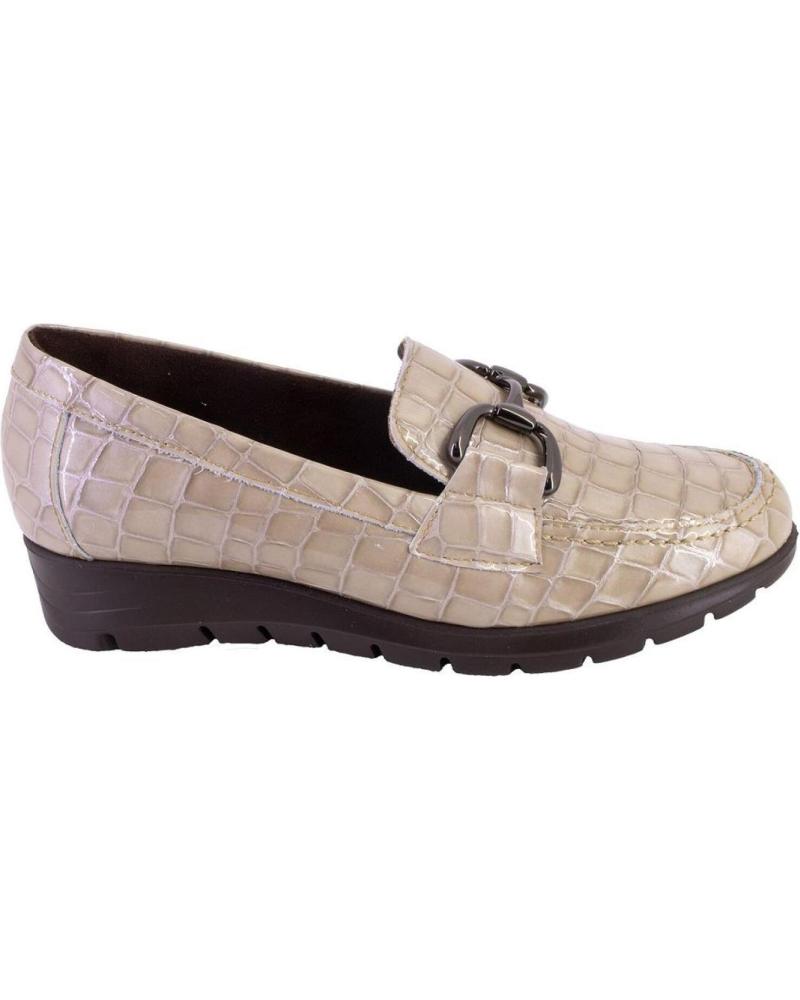Zapatos PITILLOS  de Mujer 2700 23 ZAPATOS DE MUJER CON CUNA PIEL  PIEDRA