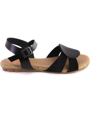 Sandali PORRONET  per Donna 3002 SANDALIAS DE MUJER ANTE SERRAJE  NEGRO