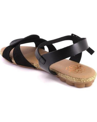 Sandálias PORRONET  de Mulher 3002 SANDALIAS DE MUJER ANTE SERRAJE  NEGRO