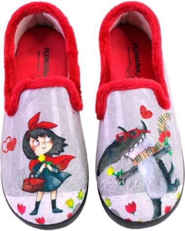 Pantofole PLUMAFLEX  per Donna 12215CAPERUCITA ZAPATILLAS DE CASA DE MUJER  ROJO