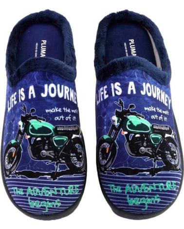 Pantofole PLUMAFLEX  per Uomo 12229MOTO ZAPATILLAS DE CASA DE HOMBRE  AZUL MARINO