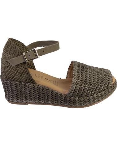 Sandales PITILLOS  pour Femme 5501-24 SANDALIAS DE MUJER CON CUNA  KAKI