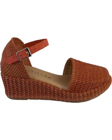 Sandales PITILLOS  pour Femme 5501-24 SANDALIAS DE MUJER CON CUNA  NARANJA