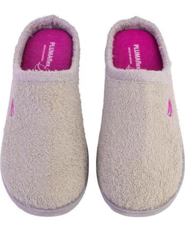 Calzado de casa PLUMAFLEX  de Mujer ROAL 12314 ZAPATILLAS DE CASA LISA DE MUJER  GRIS