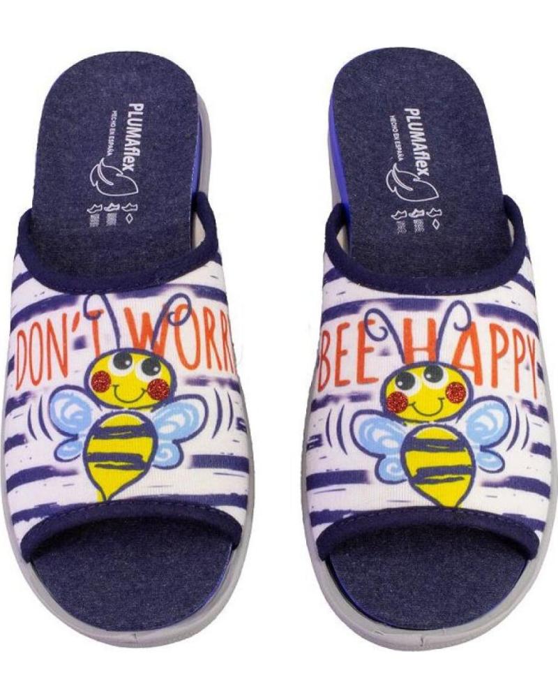 Pantufas PLUMAFLEX  de Mulher 12404HAPPY ZAPATILLAS DE CASA DE MUJER  AZUL MARINO