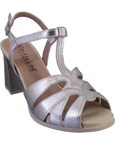 Sandali PITILLOS  per Donna 5702-24 SANDALIAS DE MUJER PIEL  PLATA