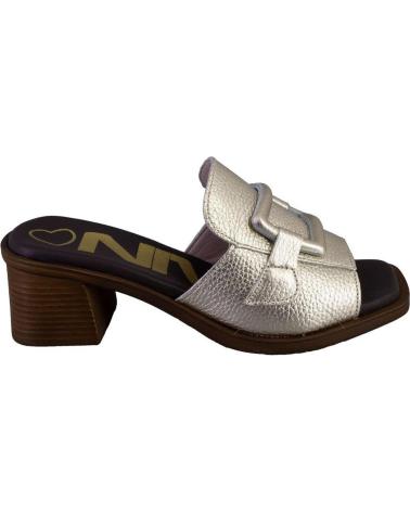 Sandalen NIVAL  für Damen SAVENA ZUECOS O MULES DE MUJER PIEL  PLATINO