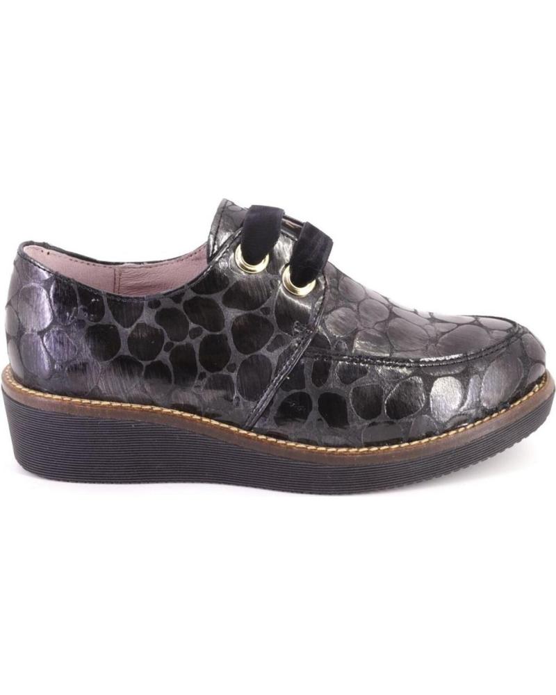 Woman shoes NIVAL LUKA ZAPATOS CON CORDONES DE MUJER PIEL  NEGRO