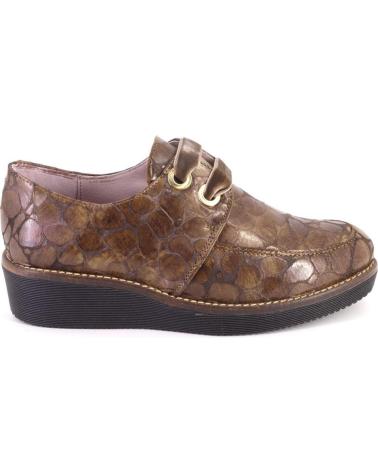Sapatos NIVAL  de Mulher LUKA ZAPATOS CON CORDONES DE MUJER PIEL  TAUPE