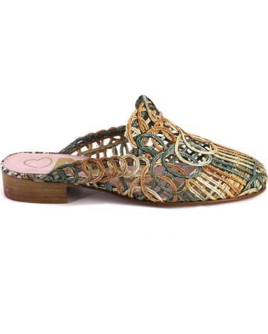 Sandalias NIVAL  de Mujer 1566 ZUECOS O MULES DE MUJER  VERDE