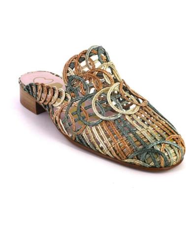 Sandalias NIVAL  de Mujer 1566 ZUECOS O MULES DE MUJER  VERDE