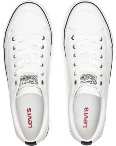Zapatillas deporte LEVIS  de Mujer ZAPATILLA LONA UNISEX 235662 COLOR  BLANCO