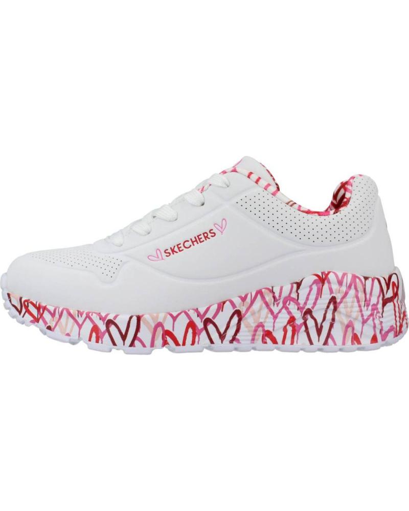 Sportif pour Fille SKECHERS ZAPATILLAS NINA MODELO UNO LITE COLOR BLANCO WRPK