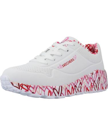 Sportif pour Fille SKECHERS ZAPATILLAS NINA MODELO UNO LITE COLOR BLANCO WRPK