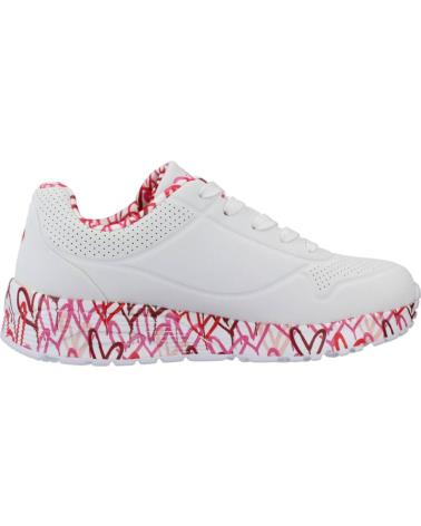 Sportif pour Fille SKECHERS ZAPATILLAS NINA MODELO UNO LITE COLOR BLANCO WRPK