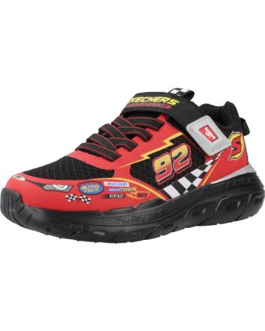 SKECHERS ZAPATILLAS SKECH TRACKS NEGRO ROJO 402303L-BKRD NINO NAN