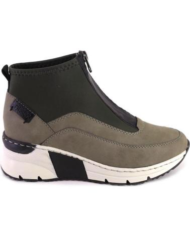 Botines RIEKER  de Mujer N6352 BOTINES DE MUJER  VERDE