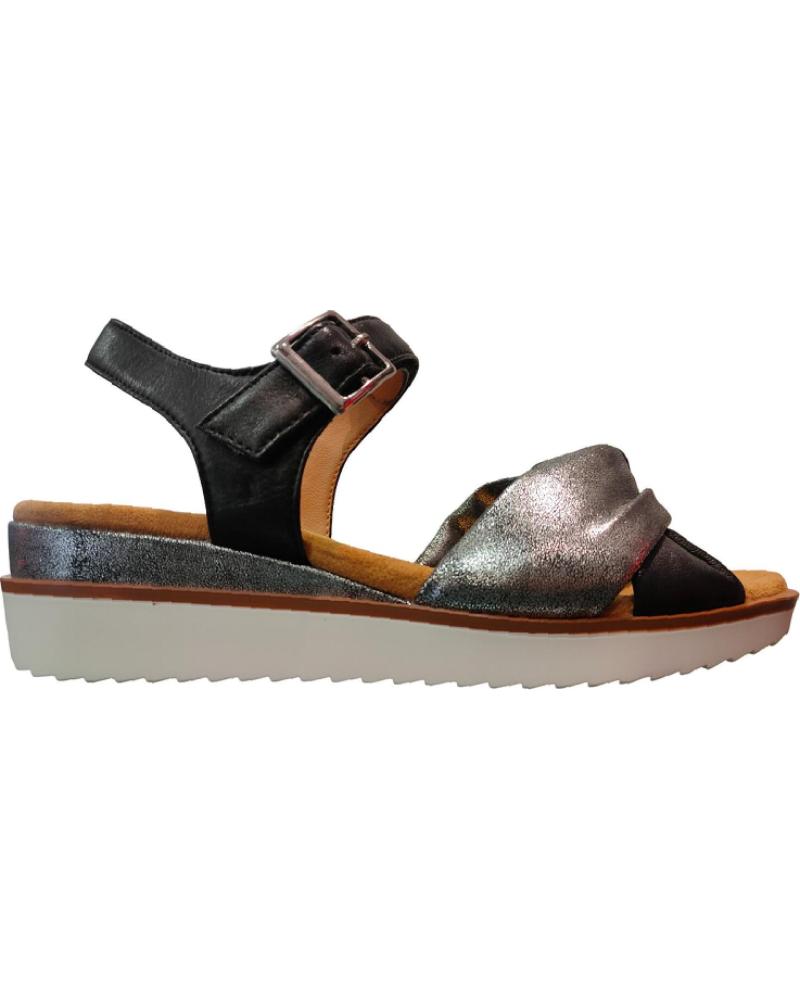 Sandalen REGARDE LE CIEL  für Damen TOUMBLEDOTS PEGGY-05  NEGRO