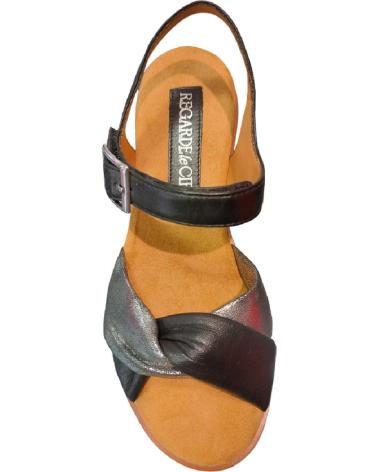 Sandalen REGARDE LE CIEL  für Damen TOUMBLEDOTS PEGGY-05  NEGRO