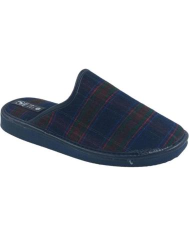 Man House slipers JAVER ZAPATILLAS OTONO INVIERNO CUADROS 33-208  MARINO