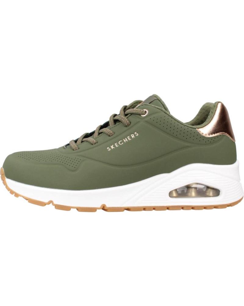 SKECHERS ZAPATILLAS MUJER MODELO UNO - SHIMMER AWAY COLOR VERDE OLV