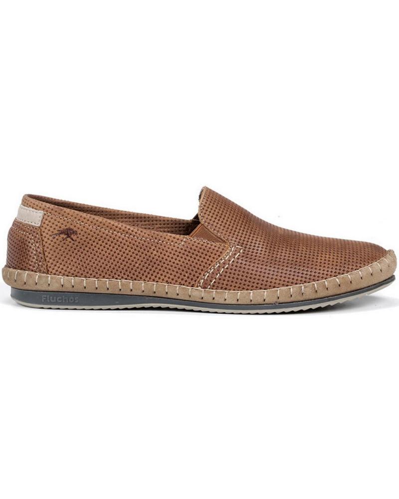 Sapatos FLUCHOS  de Homem ZAPATO 8674 CUERO TAUPE HOMBRE  S CUERO TAUPE