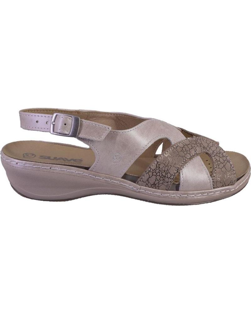 Sandalias SUAVE  de Mujer 3000-24 SANDALIAS DE MUJER PIEL  BEIGE