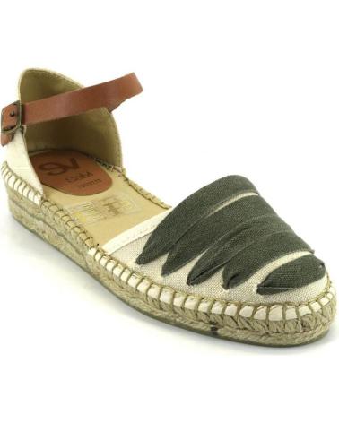 Sandalias SALVI  de Mujer 102-002 ALPARGATAS DE MUJER  KAKI