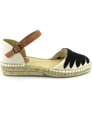 Sandalias SALVI  de Mujer 102-002 ALPARGATAS DE MUJER  NEGRO