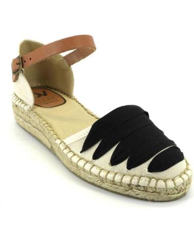 Sandalias SALVI  de Mujer 102-002 ALPARGATAS DE MUJER  NEGRO