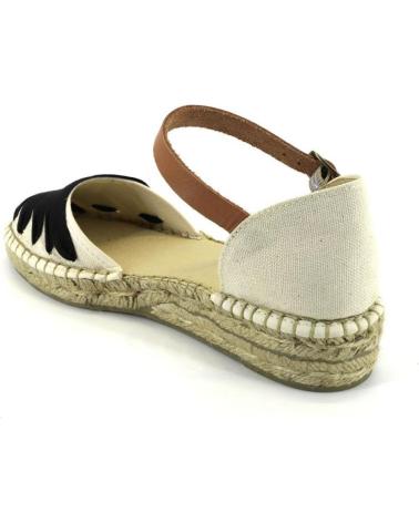 Sandalias SALVI  de Mujer 102-002 ALPARGATAS DE MUJER  NEGRO