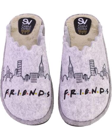 Calzado de casa SALVI  de Mujer 18T-524 ZAPATILLAS DE CASA DE MUJER  GRIS