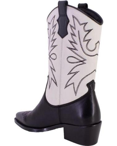 Boots LOL SHOES  für Damen 7126PIEL BOTAS DE MUJER PIEL  NEGRO Y BLANCO