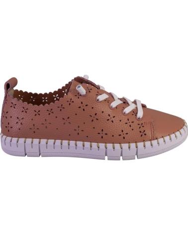 Deportivas THE HAPPY MONK  de Mujer 002 ZAPATILLAS CASUAL DE MUJER PIEL  CORAL