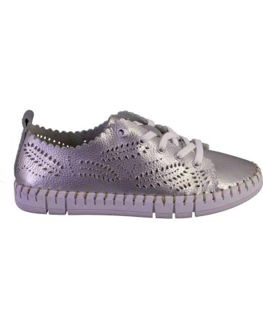 Deportivas THE HAPPY MONK  de Mujer CRETA014 ZAPATILLAS CASUAL DE MUJER PIE  PLATA