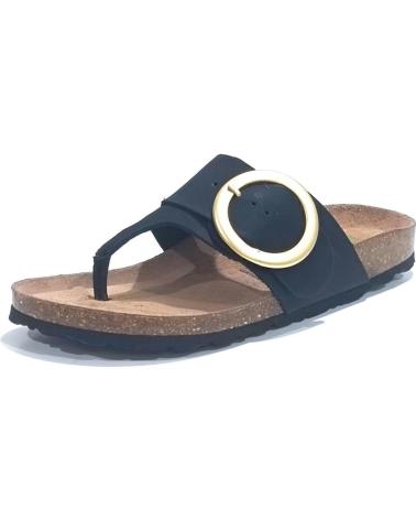 Sandali YOKONO  per Donna SANDALIA CASUAL DE PIEL CON SUELA DE GOMA  NEGRO