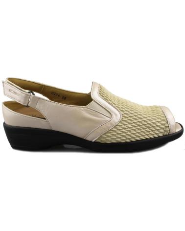 Sandalias de Mujer CALZAMEDI SANDALIA PALA ELASTICA COMODA BEIGE