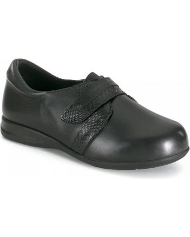 Zapatos de Mujer CALZAMEDI COMODO VELCRO PIEL SUAVE NEGRO