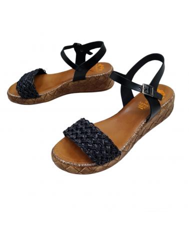 Sandalias de Mujer PORRONET SANDALIA PIEL NEGRA NEGRO